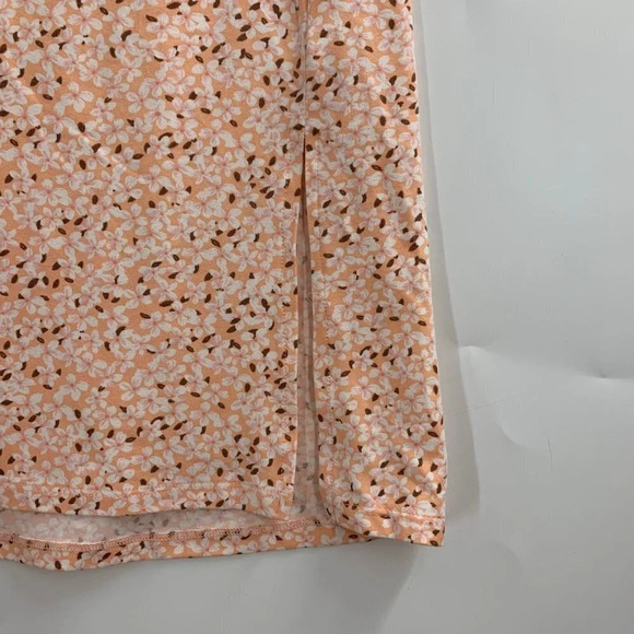 Walking On Sunshine Girl's Pale Orange Floral Elastic Waist Maxi Skirt SZ XL NWT - Picture 4 of 12